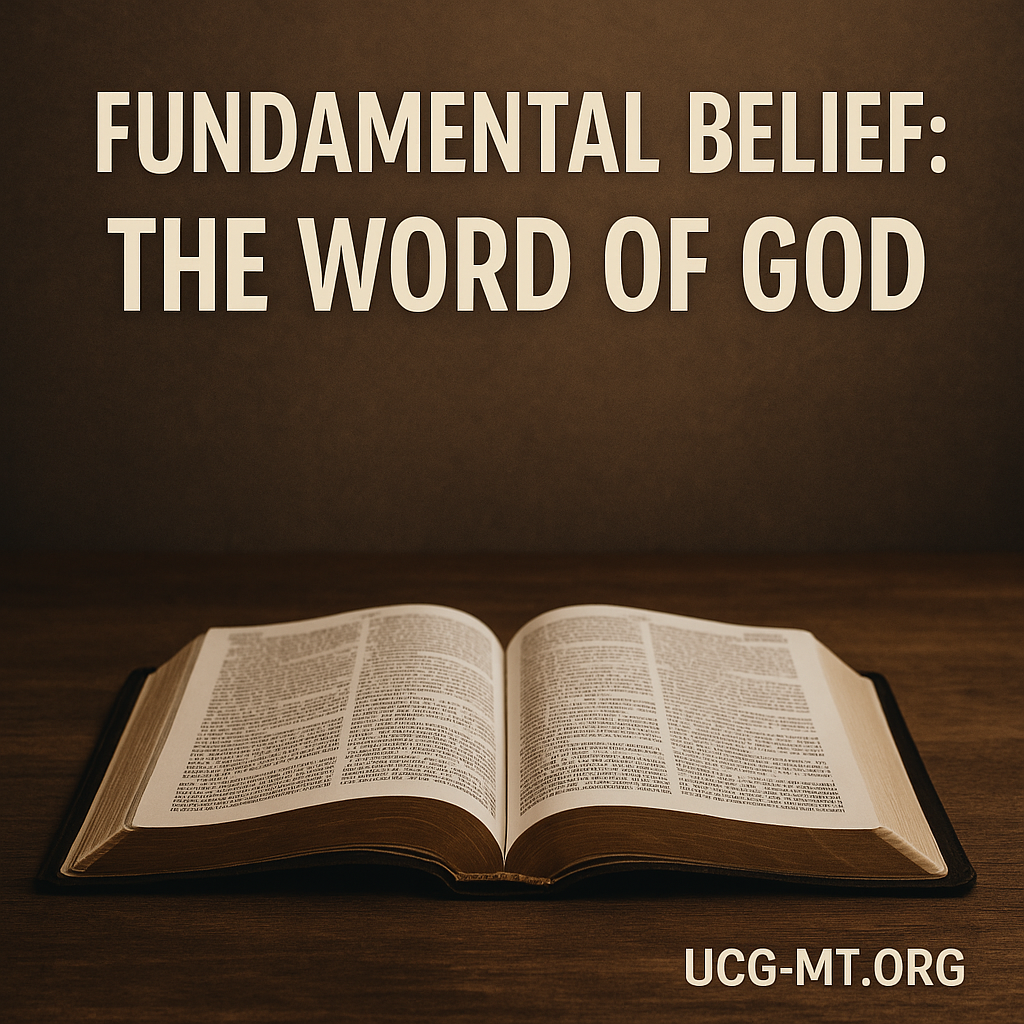 Funndamental Belief: The Word of God Funndamental Belief: The Word of God